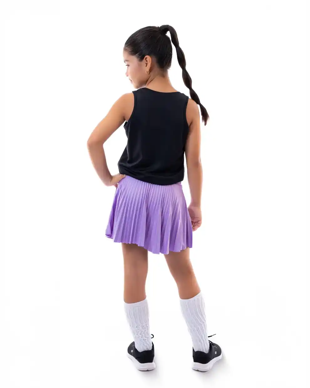 Falda Luana Plisada Para Niña Lila - Image 2