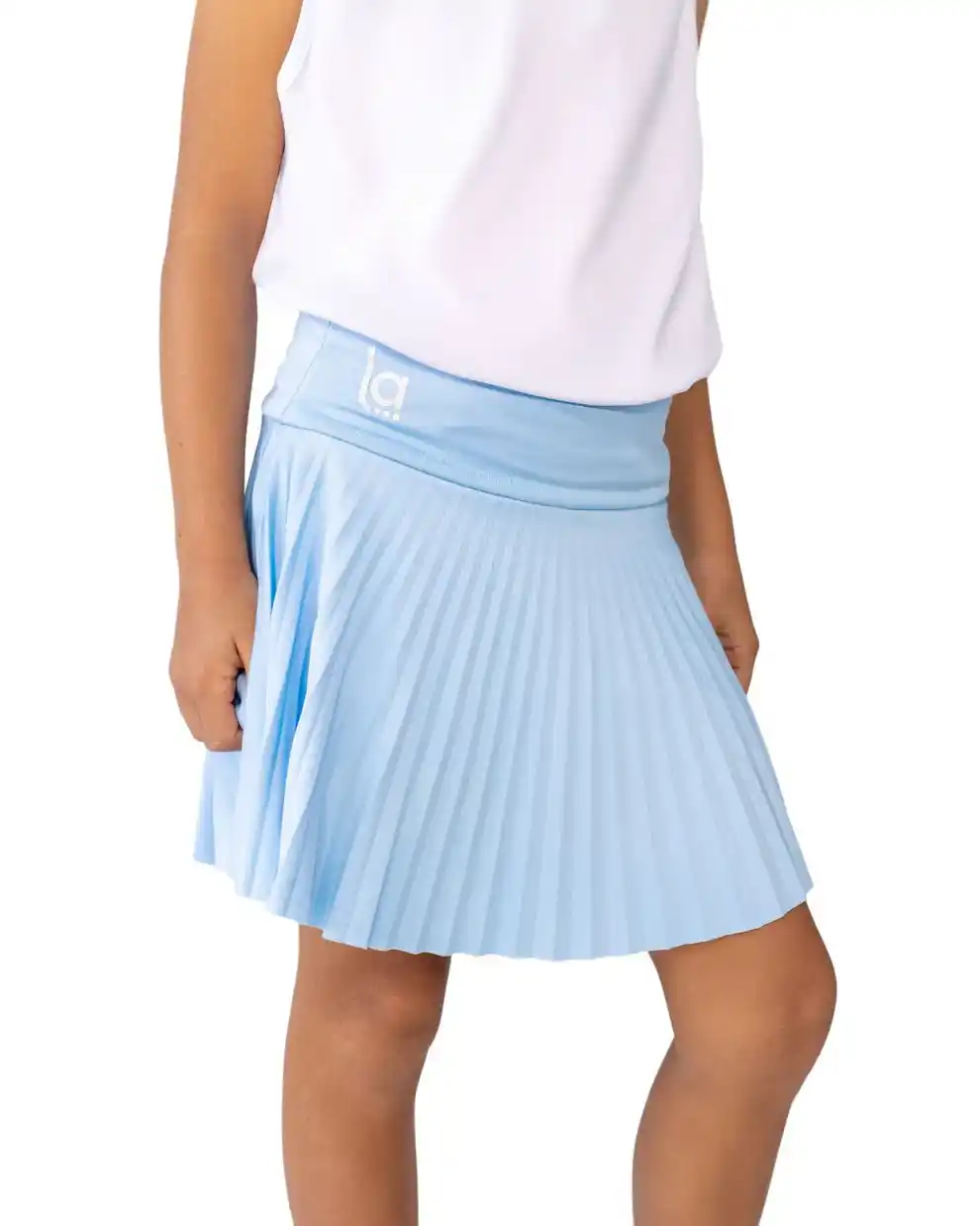 Falda Luana Plisada Para Niña Baby Blue - Image 2