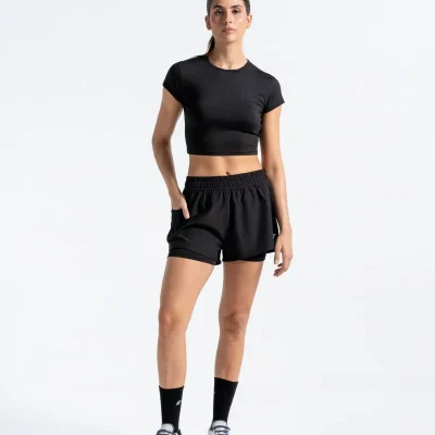 Short Racketball Running Dinamic Negro
