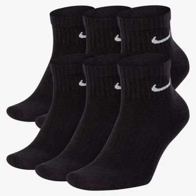 Medias Nike Negras Everyday Cushioned x6