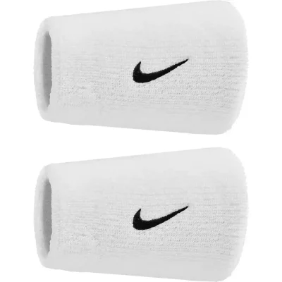 Muñequeras Nike Ancha Swoosh Unisex Blanca