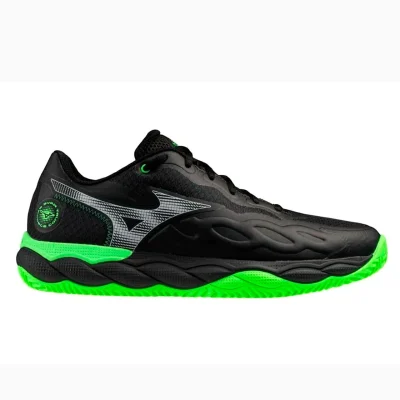 Zapato de pádel Mizuno Wave Enforce Court negro y verde