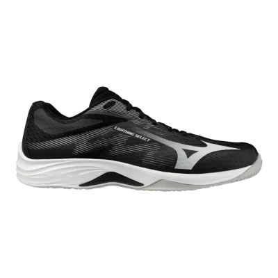 Tenis Mizuno Lightning Select unisex para voleibol indoor negro y blanco