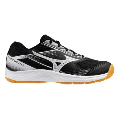 Tenis Mizuno Cyclone Speed Jr para voleibol infantil indoor blanco y negro