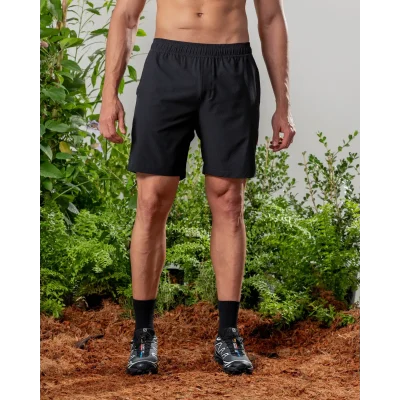 Pantaloneta Texturizada Con Bolsillos Negro