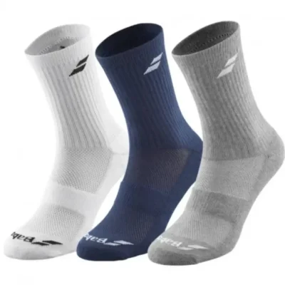 MEDIAS BABOLAT X3 GRIS-AZUL-BLANCO